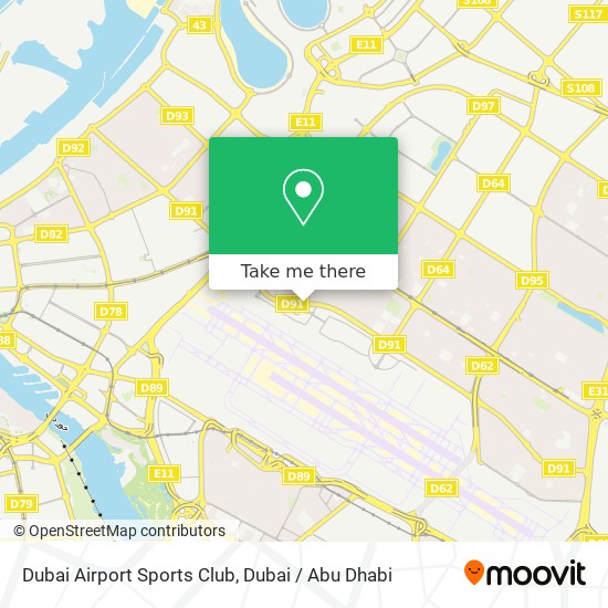 Dubai Airport Sports Club map