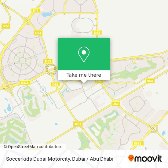 Soccerkids Dubai Motorcity map