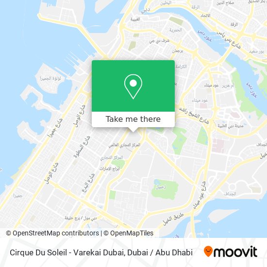 Cirque Du Soleil - Varekai Dubai map