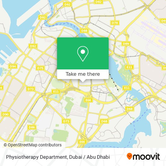 Physiotherapy Department map