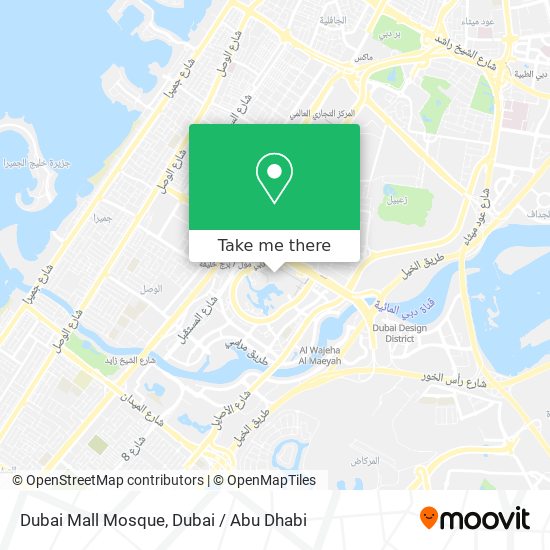 Dubai Mall Mosque map