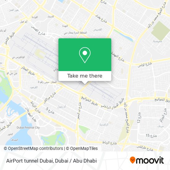 AirPort tunnel Dubai map