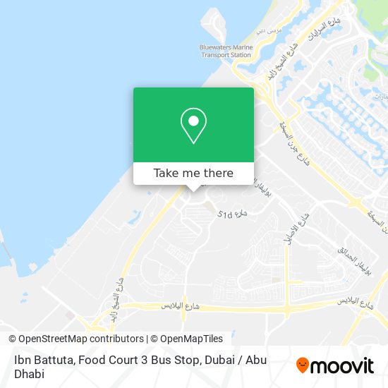 Ibn Battuta, Food Court 3 Bus Stop map