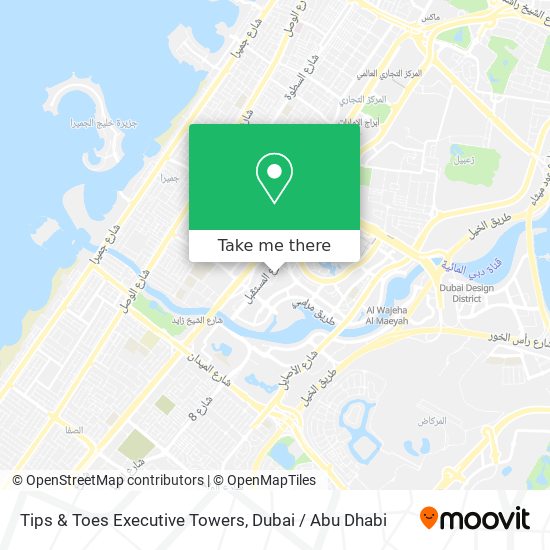 Tips & Toes Executive Towers map