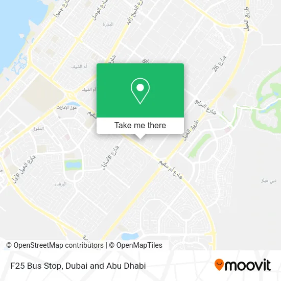 F25 Bus Stop map