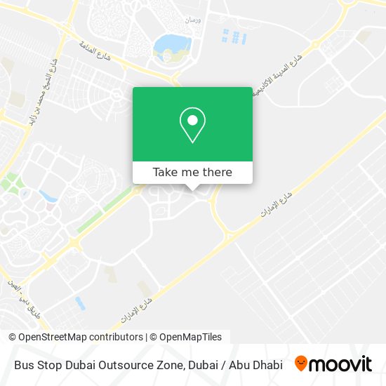 Bus Stop Dubai Outsource Zone map