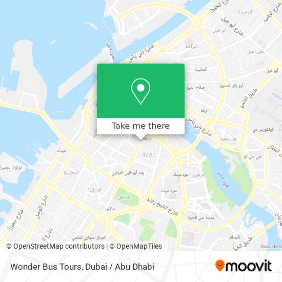 Wonder Bus Tours map