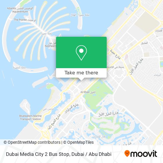 Dubai Media City 2 Bus Stop map