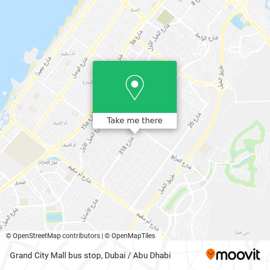 Grand City Mall bus stop map
