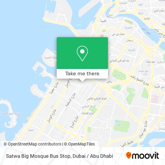Satwa Big Mosque Bus Stop map