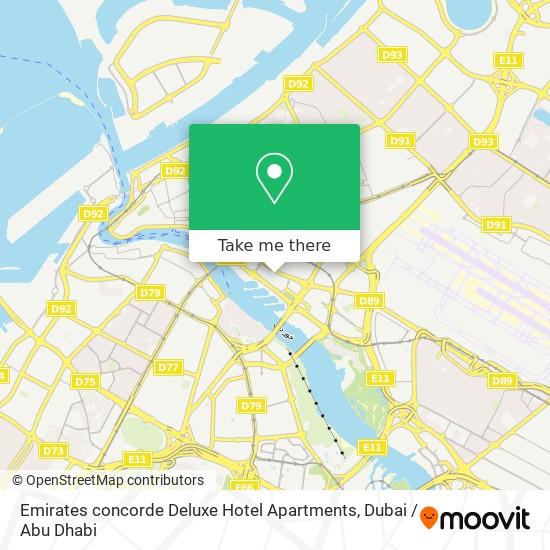 Emirates concorde Deluxe Hotel Apartments map