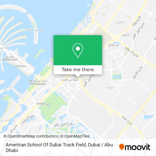 American School Of Dubai Track Field map
