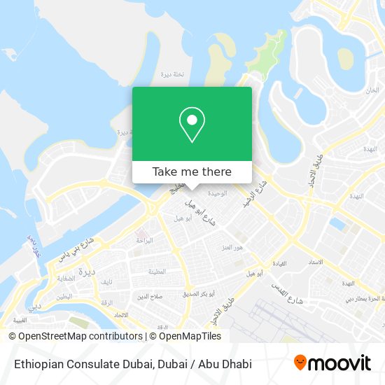 Ethiopian Consulate Dubai map