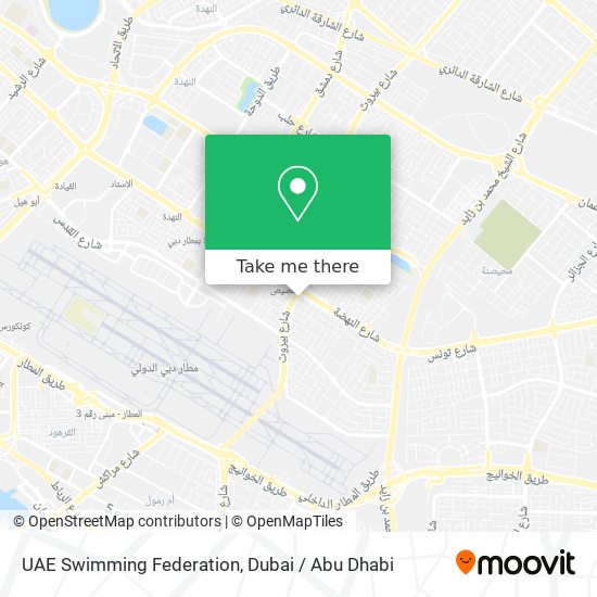 UAE Swimming Federation map