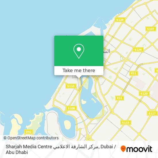 Sharjah Media Centre مركز الشارقة الاعلامي map