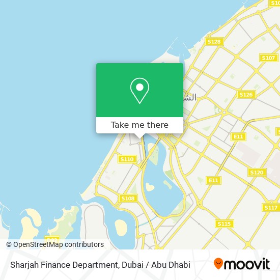 Sharjah Finance Department map