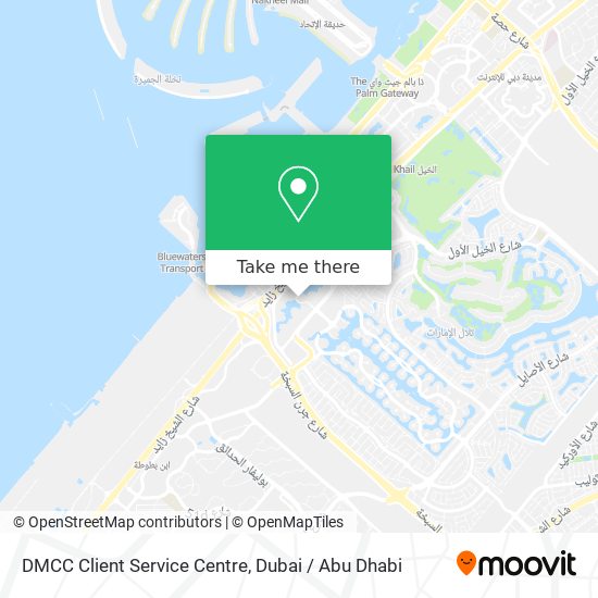 DMCC Client Service Centre map