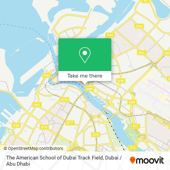 The American School of Dubai Track Field map