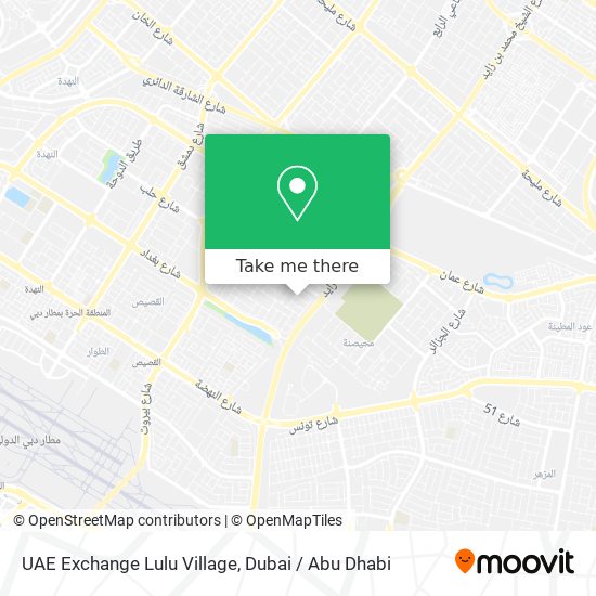 UAE Exchange Lulu Village map