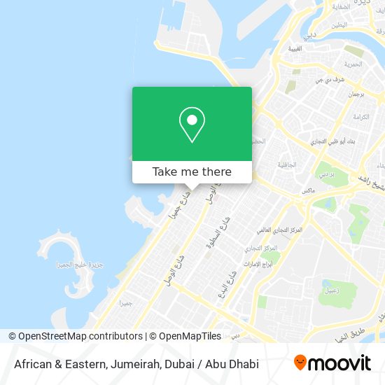 African & Eastern, Jumeirah map