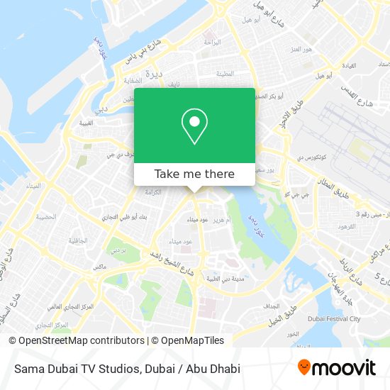 Sama Dubai TV Studios map