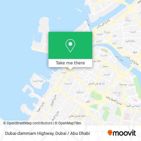 Dubai-dammam Highway map