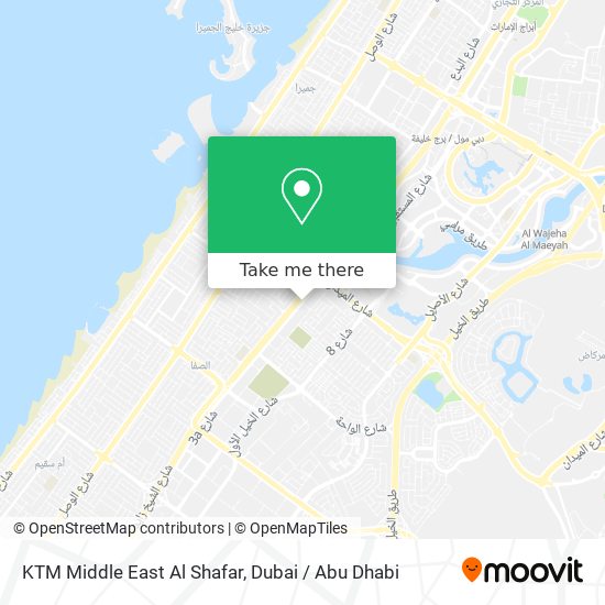 KTM Middle East Al Shafar map