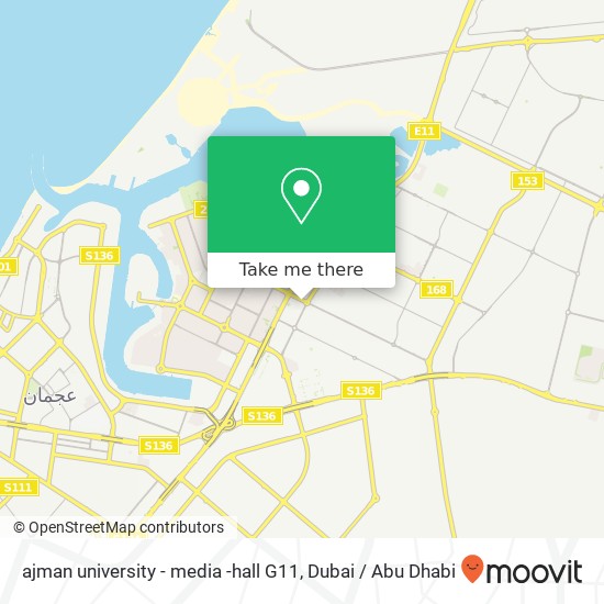 ajman university - media -hall G11 map