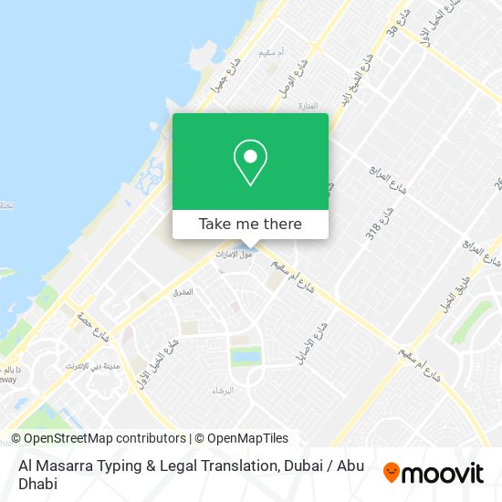 Al Masarra Typing & Legal Translation map
