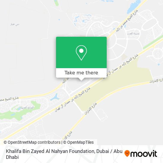 Khalifa Bin Zayed Al Nahyan Foundation map
