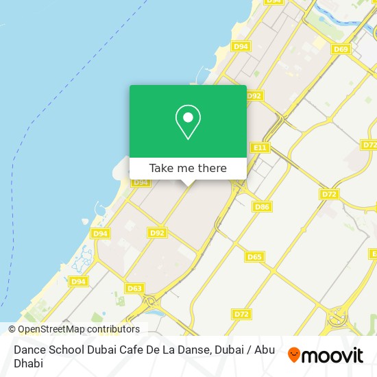 Dance School Dubai Cafe De La Danse map