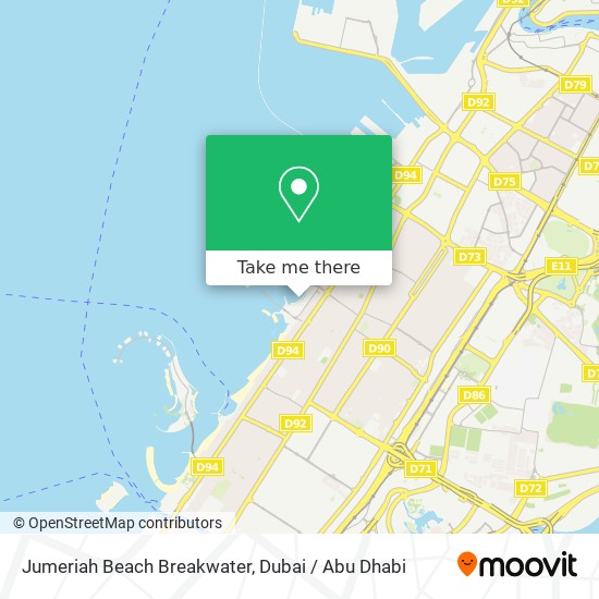 Jumeriah Beach Breakwater map