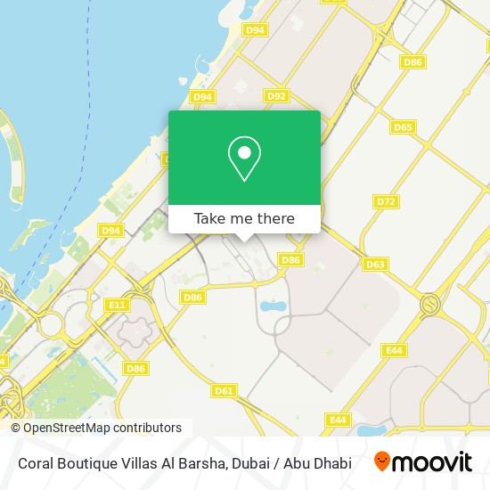 Coral Boutique Villas Al Barsha map