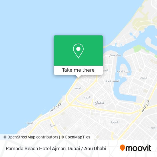 Ramada Beach Hotel Ajman map