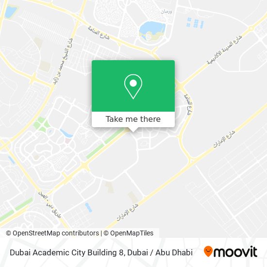 Dubai Academic City Building 8 map