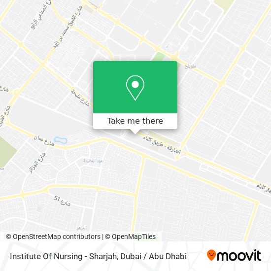 Institute Of Nursing - Sharjah map