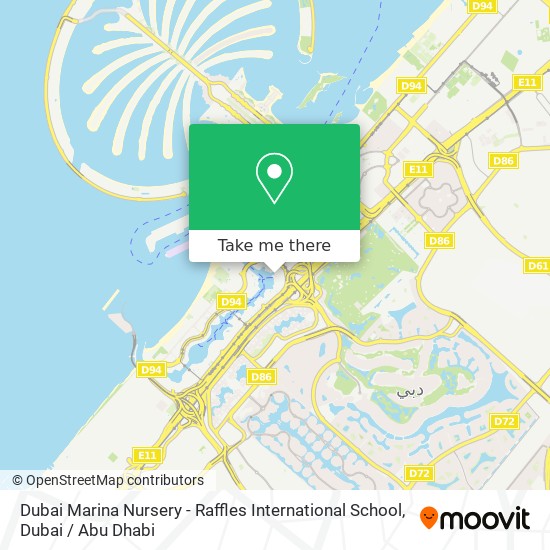 Dubai Marina Nursery - Raffles International School map