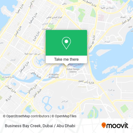 Business Bay Creek map