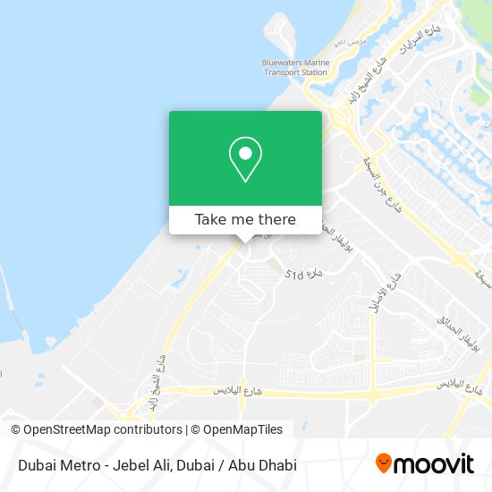 Dubai Metro - Jebel Ali map