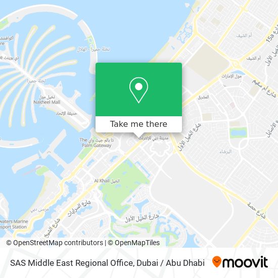 SAS Middle East Regional Office map