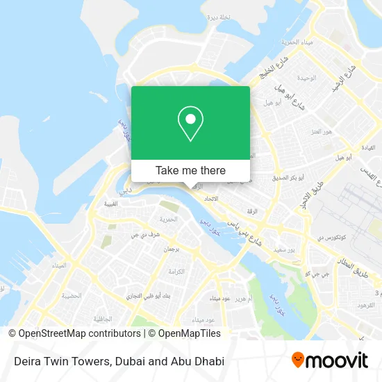 Deira Twin Towers map