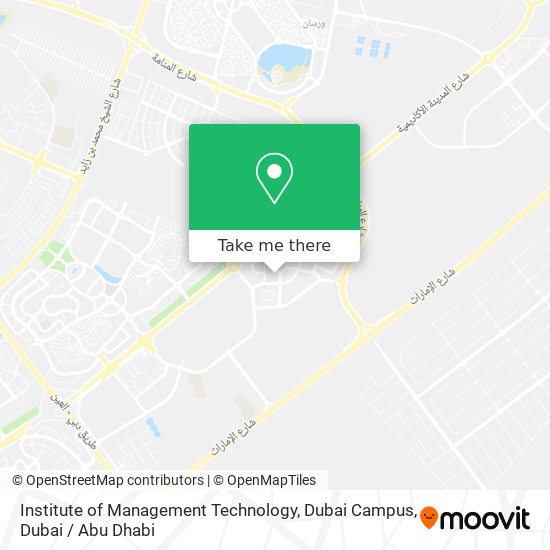 Institute of Management Technology, Dubai Campus map