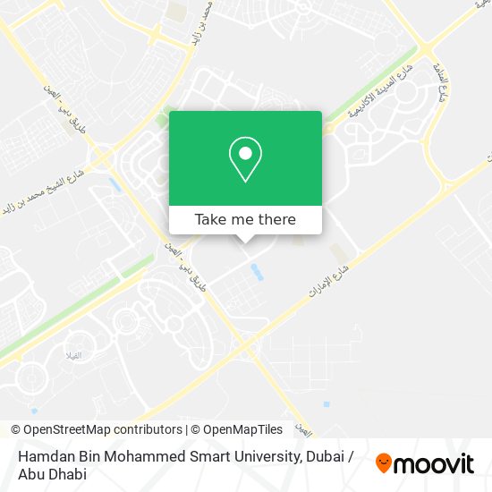 Hamdan Bin Mohammed Smart University map