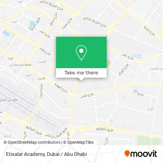 Etisalat Academy map
