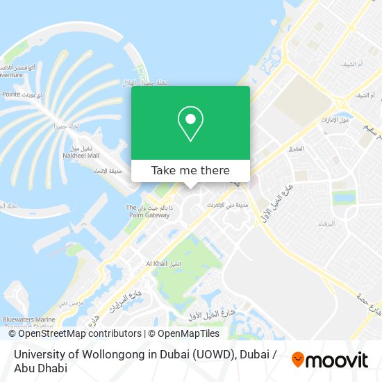 University of Wollongong in Dubai (UOWD) map