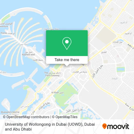 University of Wollongong in Dubai (UOWD) map