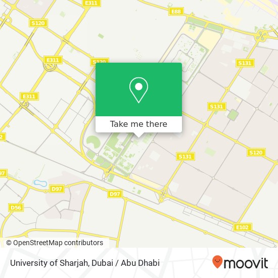University of Sharjah map