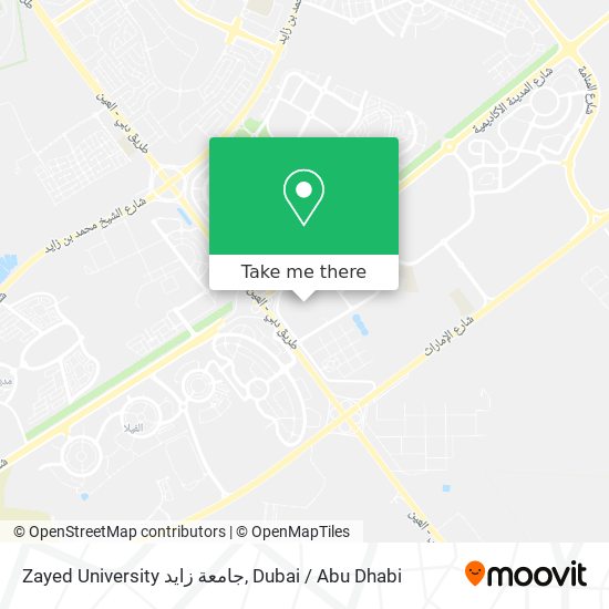 Zayed University جامعة زايد map