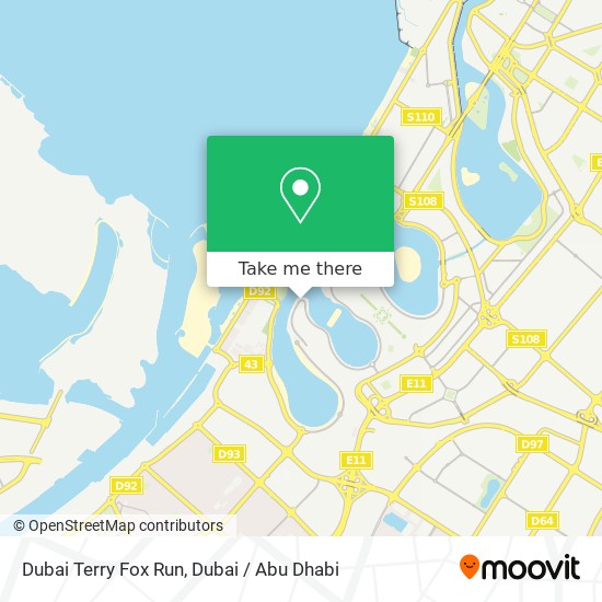 Dubai Terry Fox Run map
