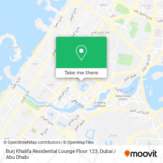 Burj Khalifa Residential Lounge Floor 123 map